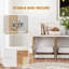 Cat Litter Box Enclosure w/ 2 Cabinets for 2 Cats, White