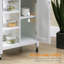 Adjustable Kitchen Island Cart With Solid Wood Top, Drawer, And Storage For Dining Room Efficiency