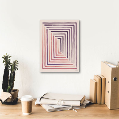 «Red and Blue Sunset 2» par Laura Marshall, art mural sur toile