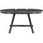 Table de salle à manger ronde extensible grise - capacité de poids de 200 lb, stable et fiable