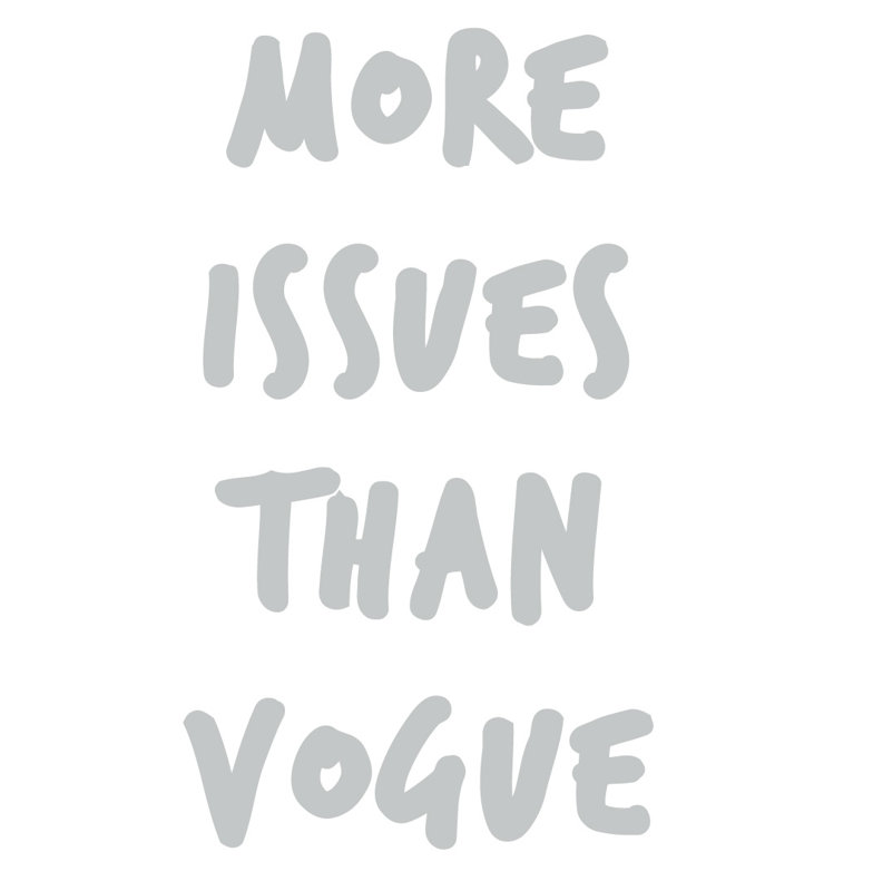 Décalcomanie murale plus de problèmes que vogue, Gris clair, H 48 po x l 27 po x P 0,01 po