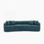 Canapé modulaire incurvé modulaire en tissu de laine d'agneau, style minimaliste moderne, comprimé (aucun assemblage requis), confortable pour le salon et la chambre à coucher - bleu-786354060