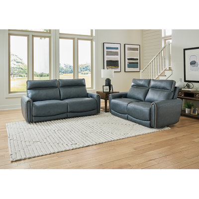 Ensemble de salon avec canapé, causeuse et fauteuil inclinable Nahele