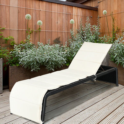 Dinnage Reclining Sun Lounger with Cushion