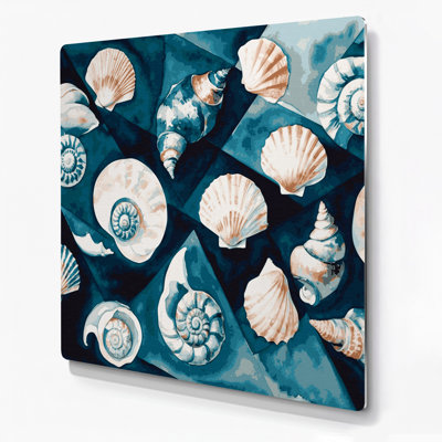 Art mural en métal gris Coastal Modernist