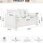 2 en blanc avec revêtement en chenille et mousse haute stable pour un confort familial