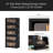24" Side Wide Folding Storage Cabinet ,Collapsible Storage Bins With Magnetic Door, Plastic Storage Cabinet With Wheels