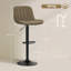 Swivel Upholstered Adjustable Height Counter Stool with Metal Frame-487331194