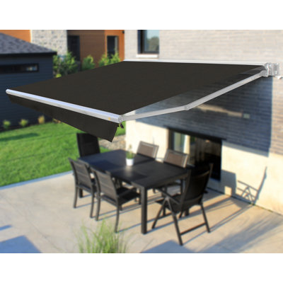 Multiple Awnings 9'' Fabric Cover Motorized Retractable Patio Awning