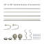 Tringle à rideaux double réglable avec largeur totale x 1 po de diamètre avec retenues-806402081-806402084