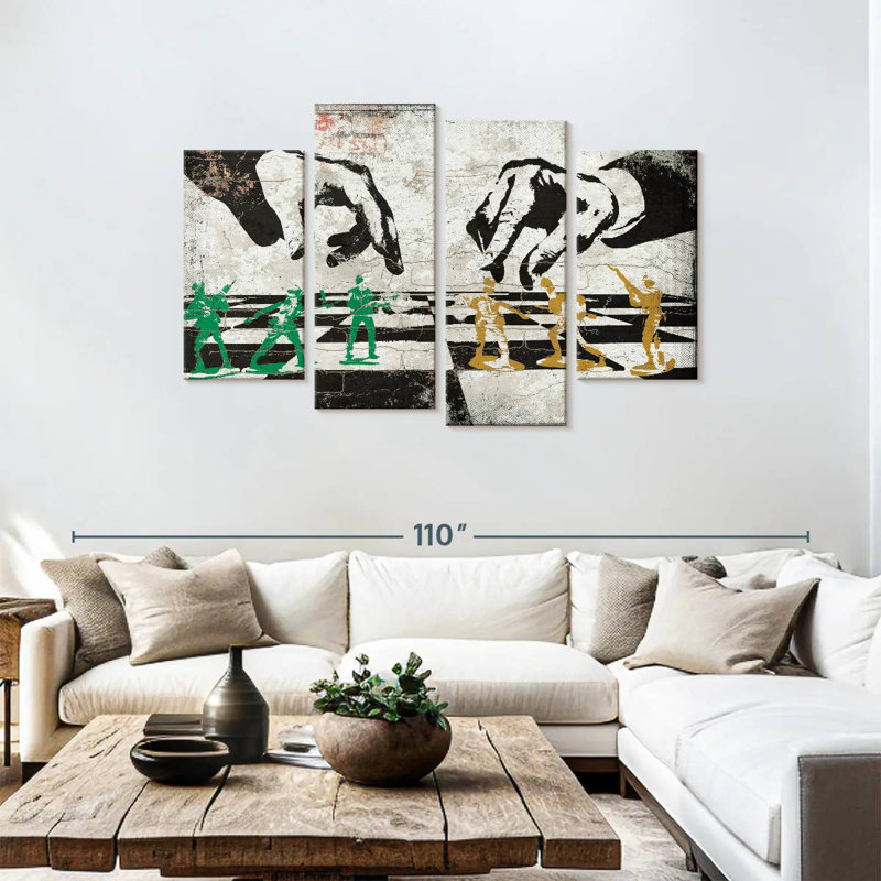 Senne Soldier Chess, H 48 po x l 75 po