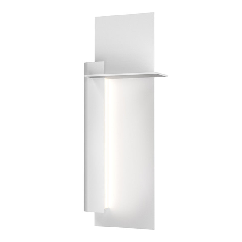 Backgate™ 1 - Light LED Flush Mounted Sconce, 30" H x 8.25" W x 3.75" D, Textured White