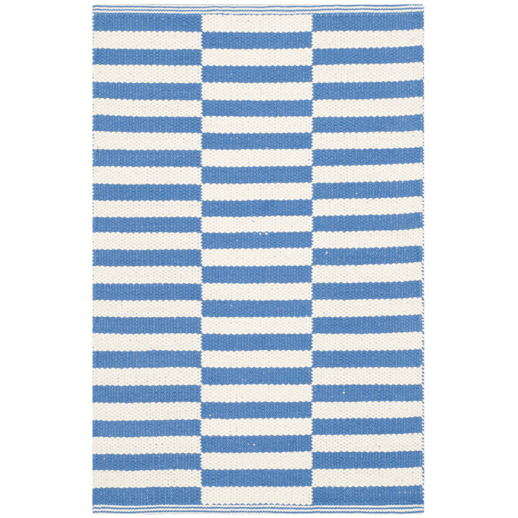 Haqeem Hand Woven Cotton Geometric Rug