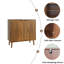 Buffet avec rangement, buffet de style campagnard avec trombone, meuble-bar en bois pour la cuisine