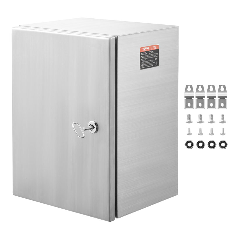 Boîtier électrique en acier VEVOR, équipement électronique extérieur mural, étanche, H 20 po x l 16 po x P 8 po