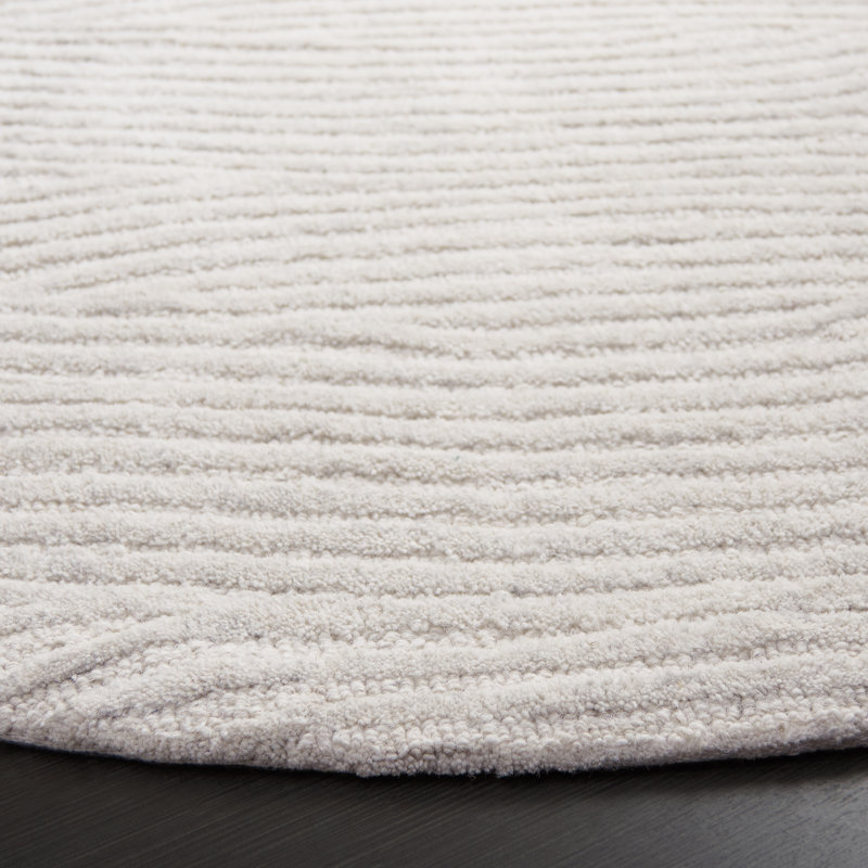 Hand Tufted Abstract Indoor Rug, Round 6'