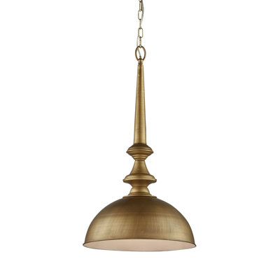 Hopper Metal Pendant Light, Antique Gold