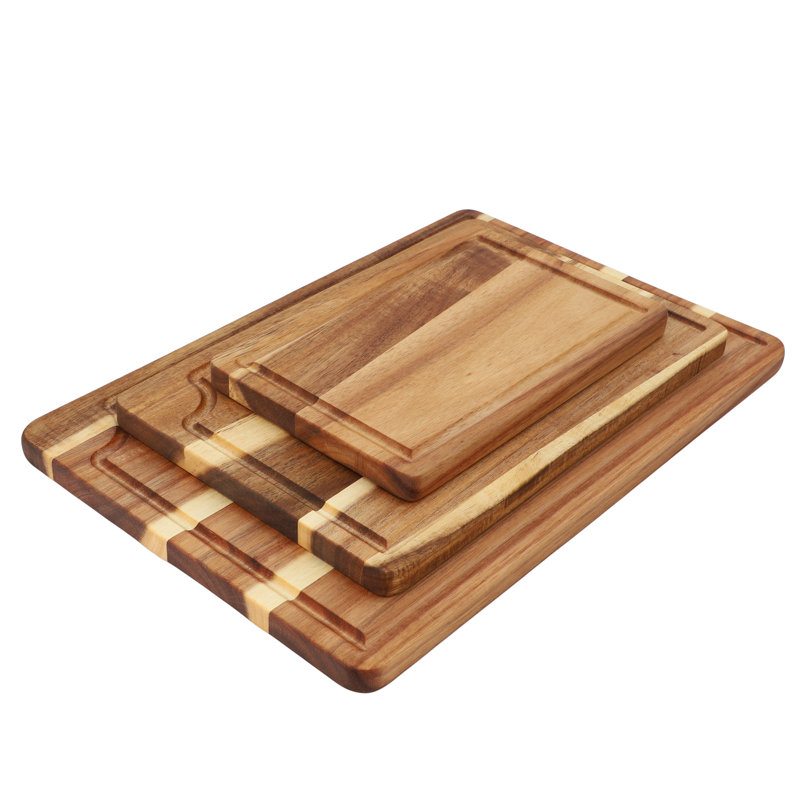 Ensemble de 3 planches à découper en bois d'acacia MegaChef