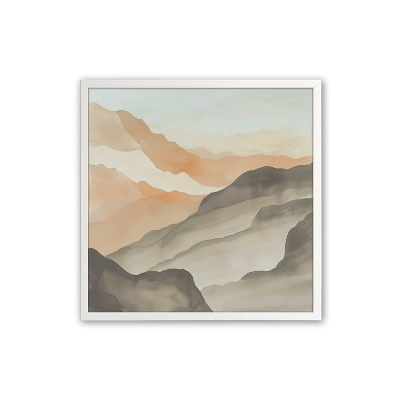 Amber Horizons I, Cadre simple blanc opaque, H 21,5 po x l 21,5 po