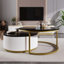 Table basse moderne emboîtable cannelée avec tiroir Modern-642419837