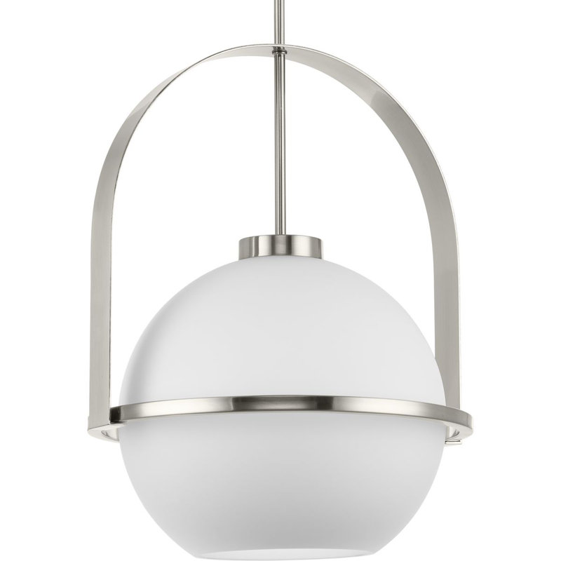 Jamya 1 - Light Single Pendant, Brushed Nickel, 21.62" H x 16.12" W x 16.12" D