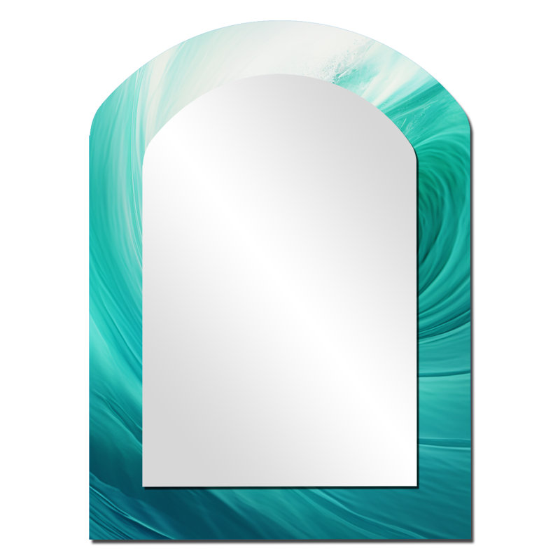 Turquoise Wondrous Wave Spiral, 34 po x 25 po