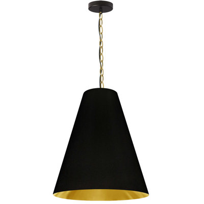 Luminaire suspendu conique à 1 lumière Ambrosio