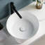 Lavabo de salle de bain circulaire en céramique 15,7 po Pakroman