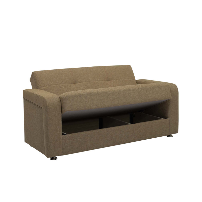 Causeuse convertible avec rangement Primenest Nimbusflow, Brun