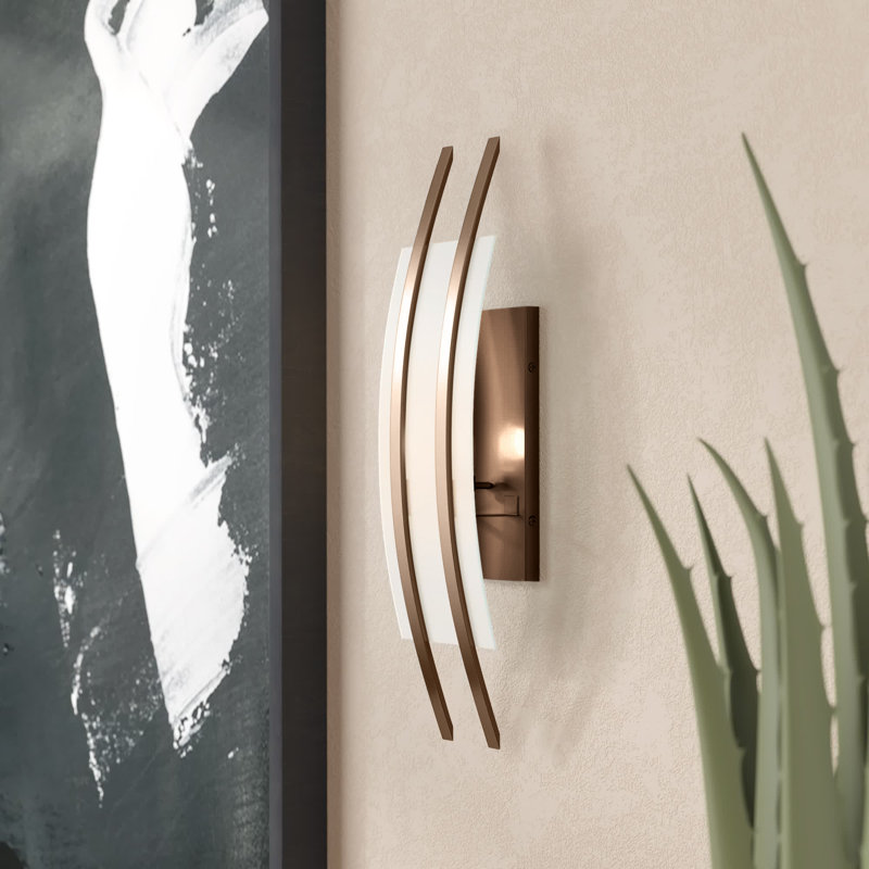 Trotta LED Armed Sconce, Hazel Bronze