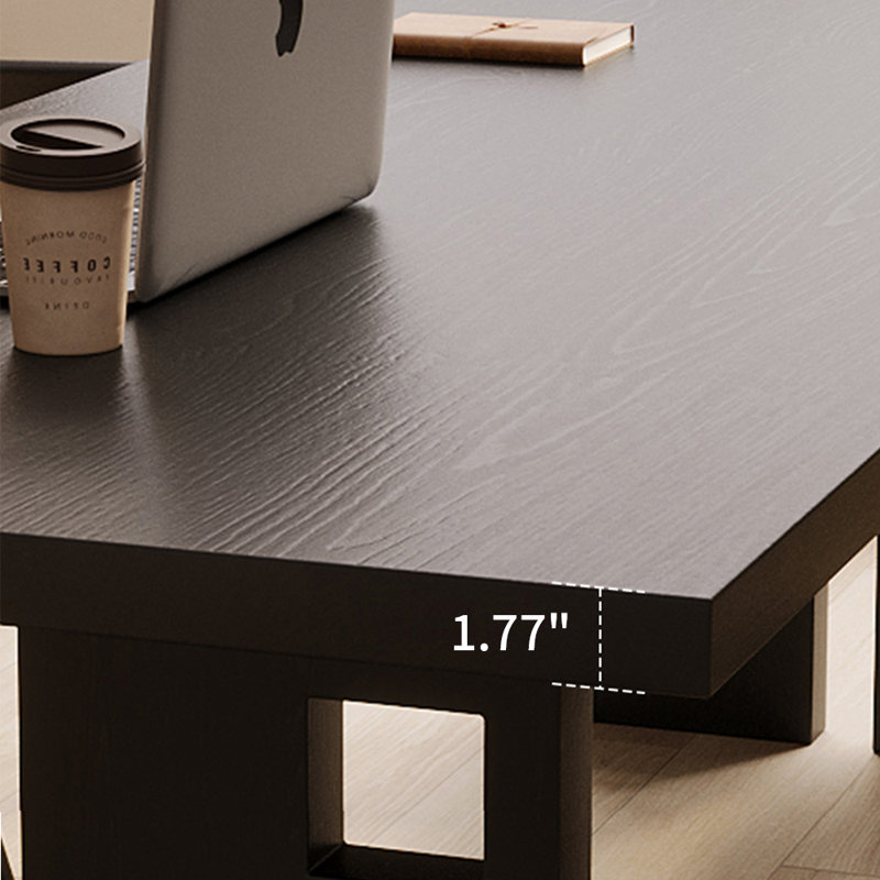 Ensemble de table à manger moderne en bois massif, H 29,5 po x L 86,6 po x l 35,4 po 