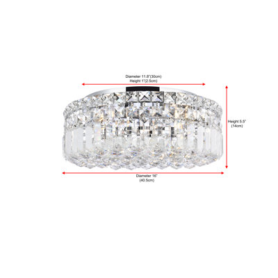 Isadora Crystal Flush Mount