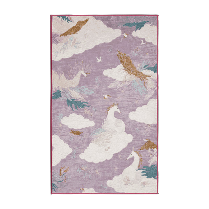 Tapis beige soyeux et moelleux, Rectangle 5 pi x 7 pi