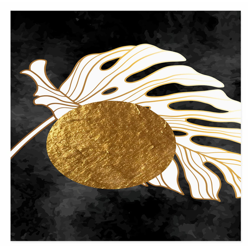 «Botanical Monstera Leaf Elegance Bohemian», reproduction d'art non encadrée, H 20 po x l 20 po
