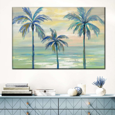 " Marine Layer Palms Canvas Print "