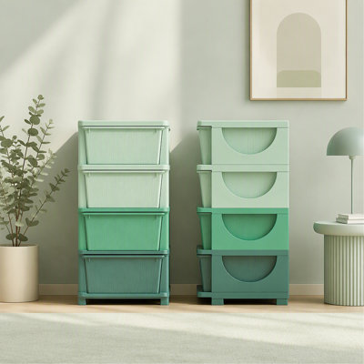 Modern Toy Storage Drawers,Multi-Tier Playroom Organizer,Child-Friendly Storage Tower,Space-Saving Vertical Drawer Unit