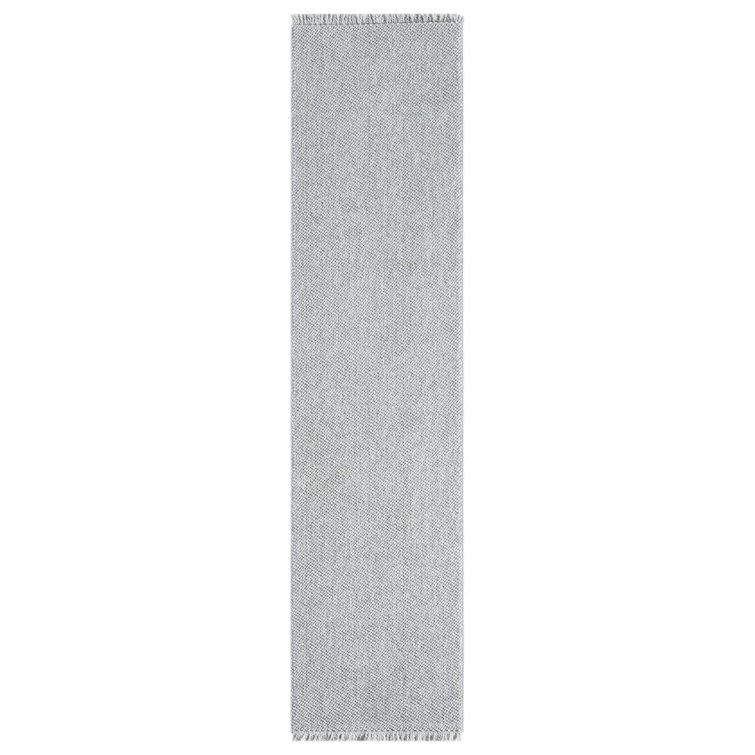 Textured Fringed Area Rug