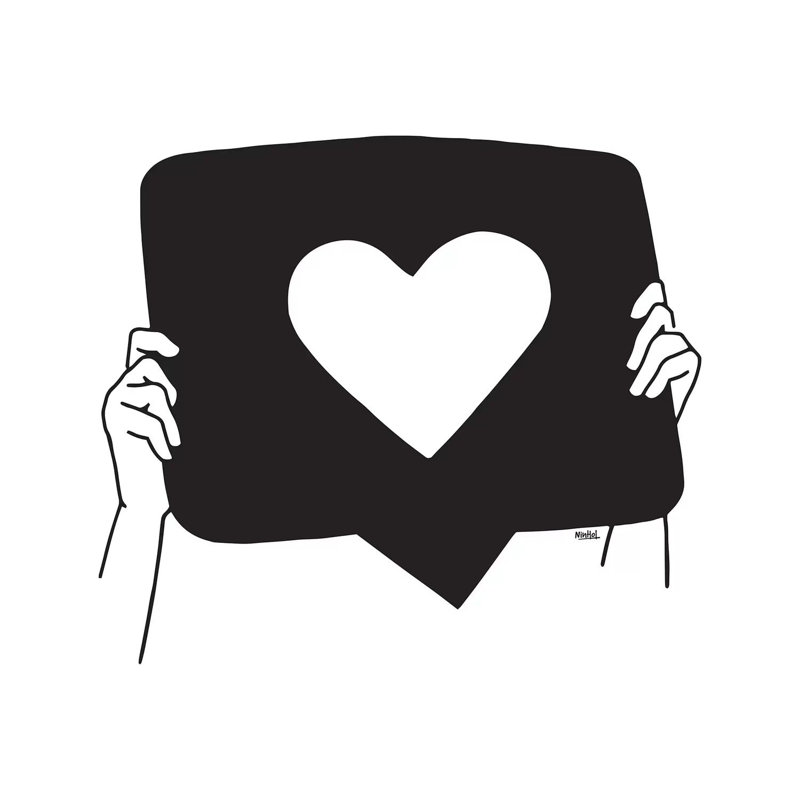 More Love Please by Ninhol - Wrapped Canvas Print, 30.48 cm H x 30.48 cm W