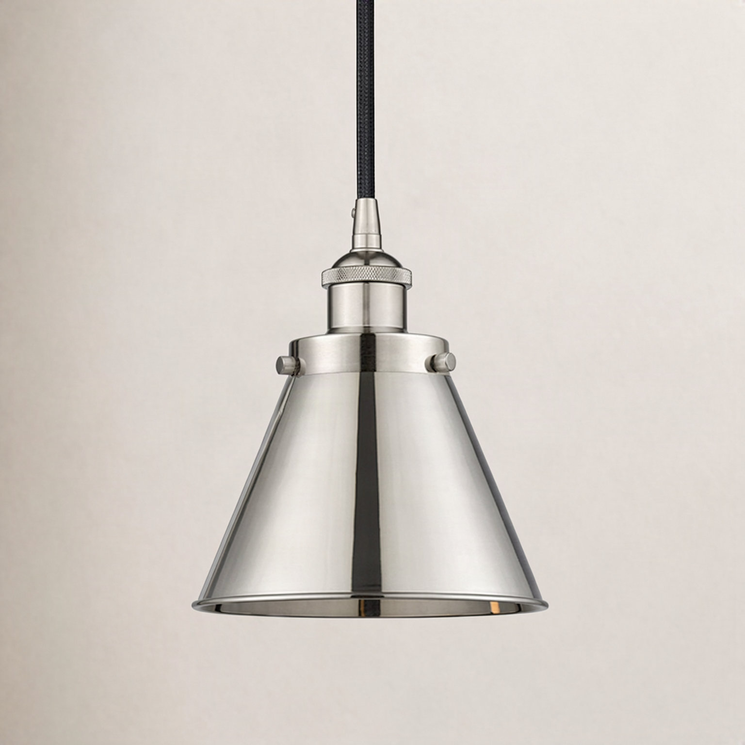 Rouvin Dimmable 1 - Light Pendant, Polished Nickel