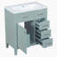 Armoire de meuble-lavabo 30 po avec lavabo et tiroirs, structure solide et panneau de fibres à densité moyenne-119945844