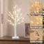 2 Pcs Lighted Tree Battery Powered Tabletop Tree Decorations For Home Fireplace Party Christmas Decorations