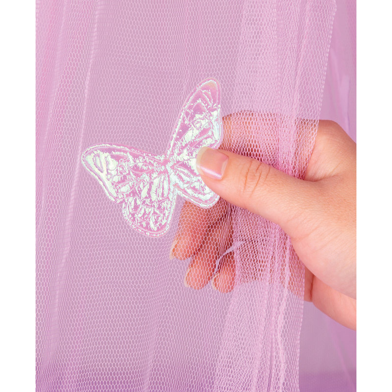 Pink and Purple Butterfly Ombre Kids Bed Canopy