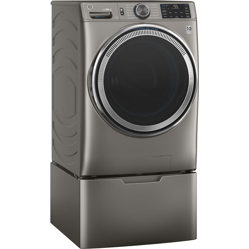 Machine à laver / séchoir piédestal, Nickel satiné