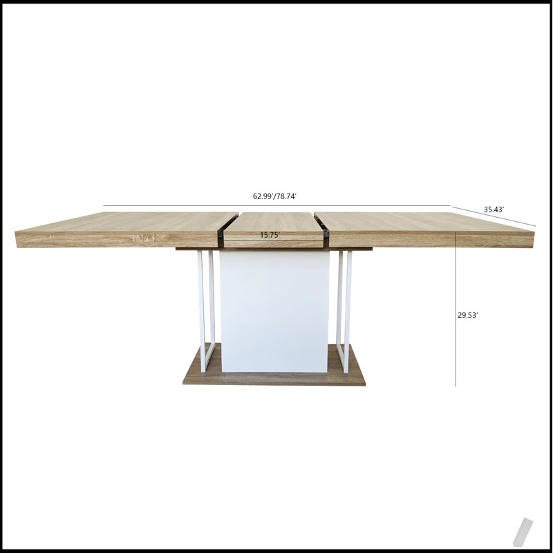 Table de salle à manger extensible pour 6 à 10 personnes avec effet de bois vieilli, 160 à 200 cm, parfaite pour les réunions de famille et les réceptions