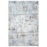 GLN Rugs Contemporary Collection - Machine Washable Modern Area Rug, Contemporary Washable Rug, Non Slip Area Rug, Abstract Living Room Rug, Bedroom Rug, Bathroom Rug (Gray Rug)