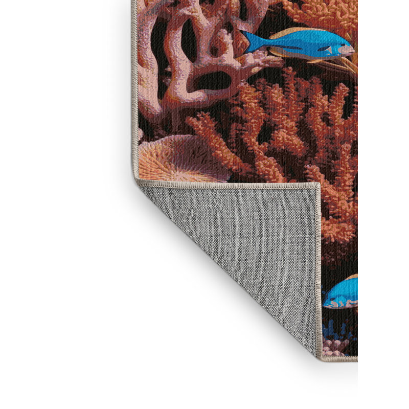  Tapis bord de mer lavable, Carré 7 pi