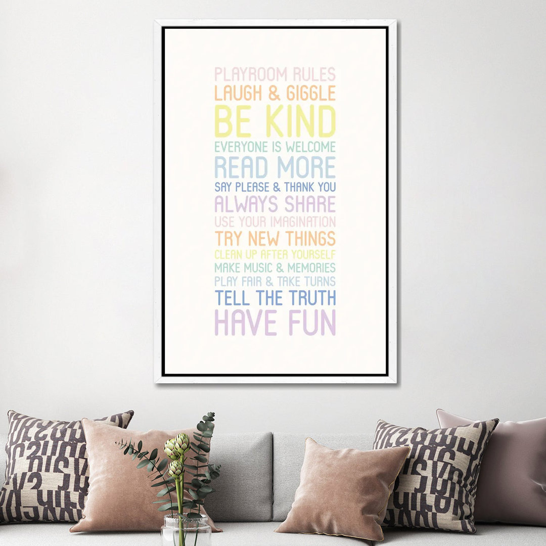 Pastel Playroom Rules by Nicole Basque - Gallery-Wrapped Canvas Giclée on Canvas