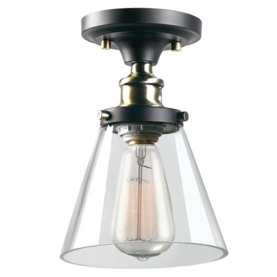 Doorfield Glass Semi Flush Mount