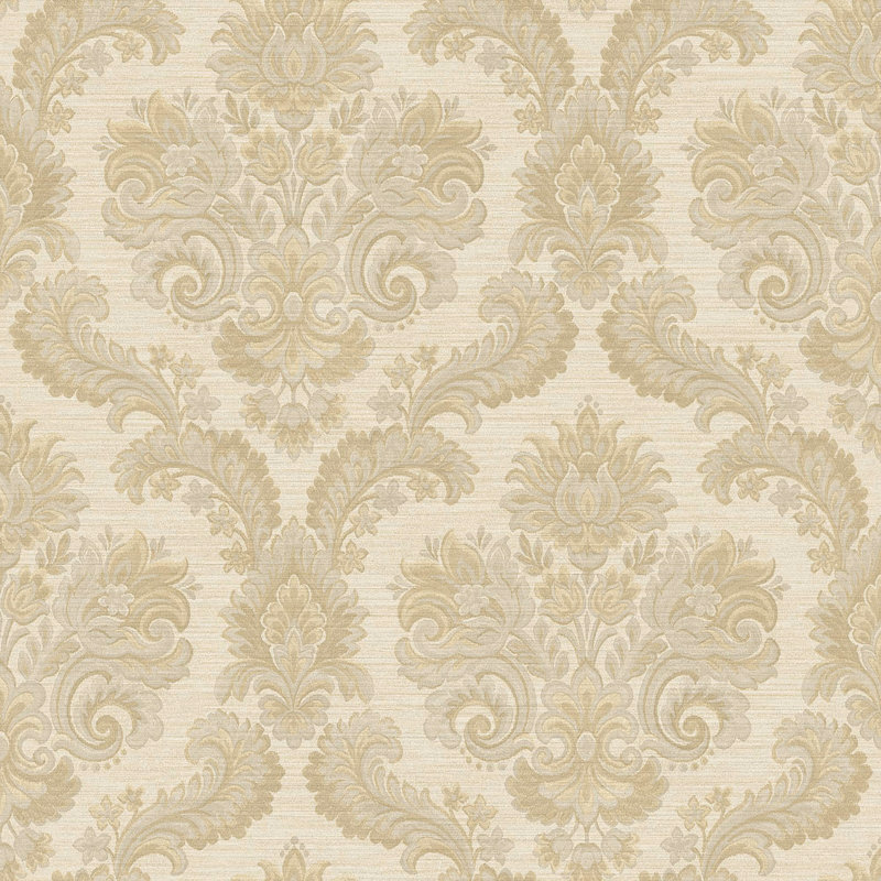 Tarn Floral Damask Wallpaper, Medium Beige