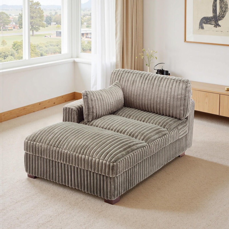 Bukvice Chaise Lounge, Light Brown, Left Hand Facing